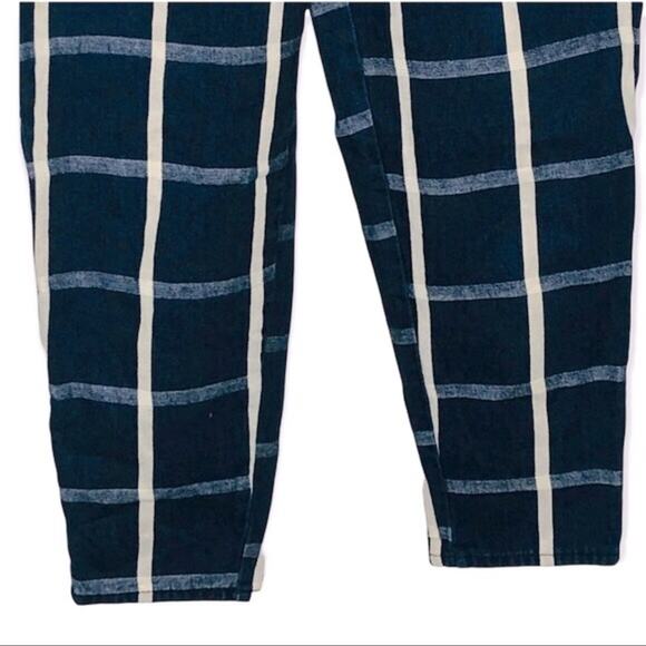 Rumble Seats Vintage 70s 80s Super High Waist Striped Plaid Jeans Size 25 Rare - Picture 10 of 13
